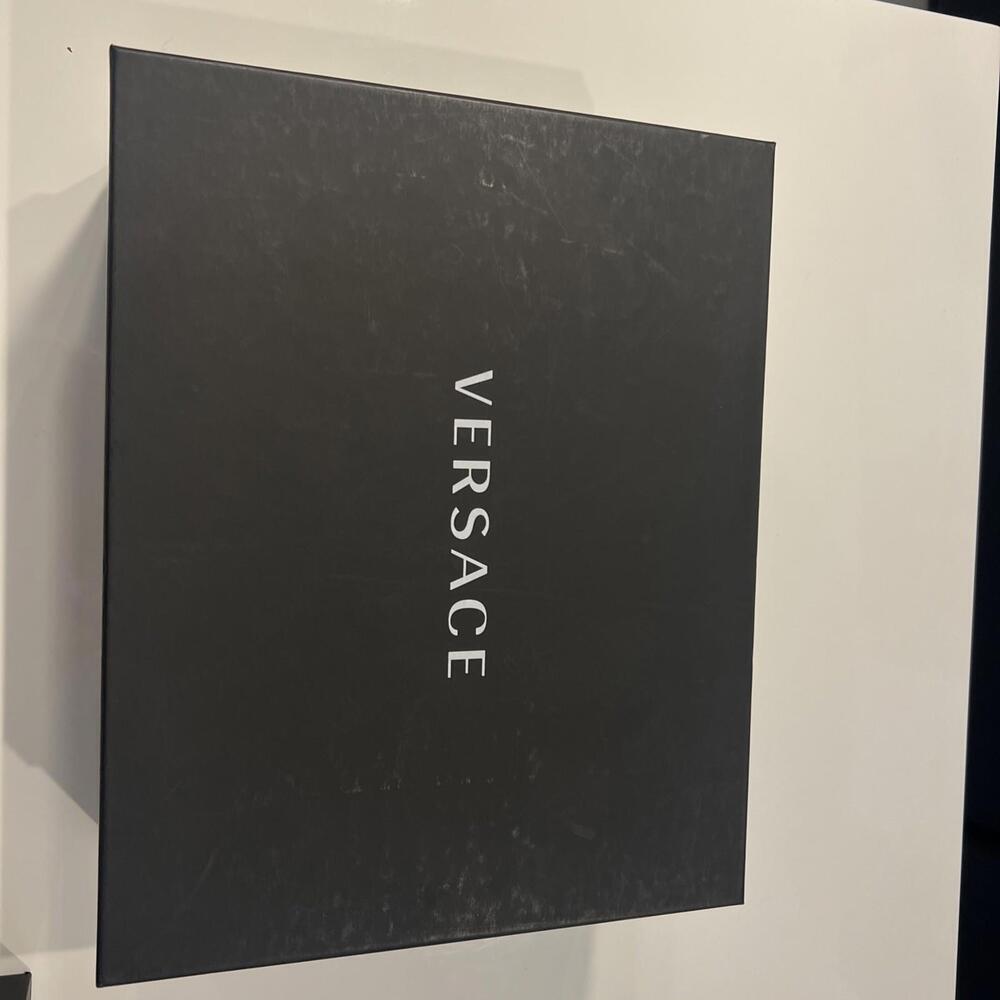 $475 White Versace Medusa Head Fabric platform slippers Size 41 - Picture 12 of 12
